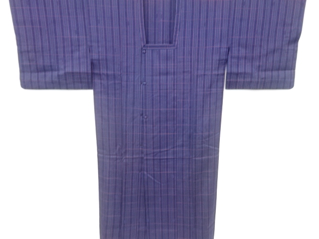 格子模様織出し雨コート